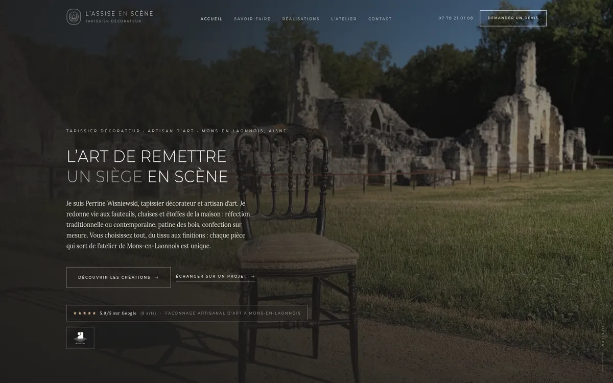 Aperçu du site lassiseenscene