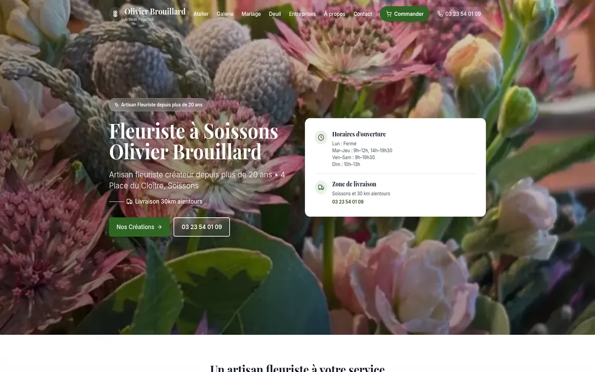 Aperçu du site Olivier Brouillard