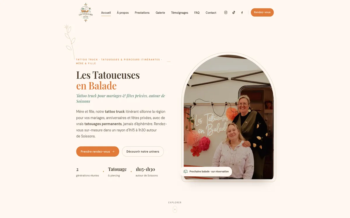 Aperçu du site tatoueuses
